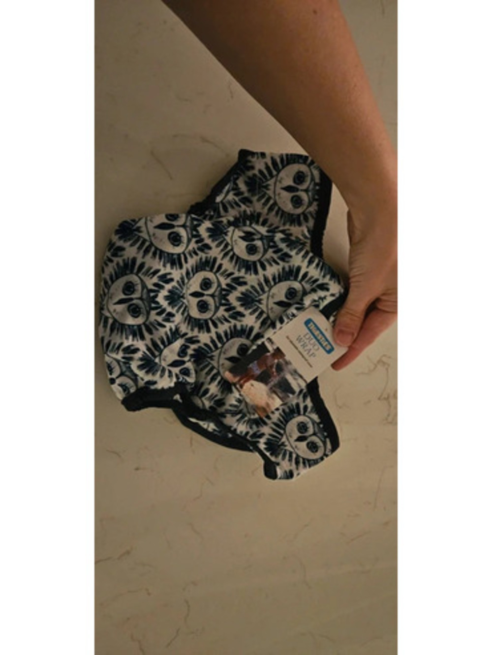 Blue owl newborn diaper cover for swimming